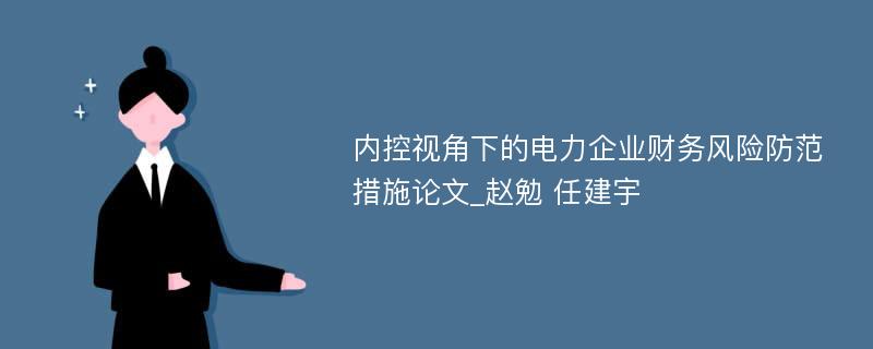 内控视角下的电力企业财务风险防范措施论文_赵勉 任建宇