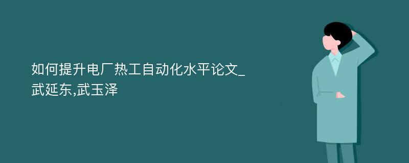 如何提升电厂热工自动化水平论文_武延东,武玉泽