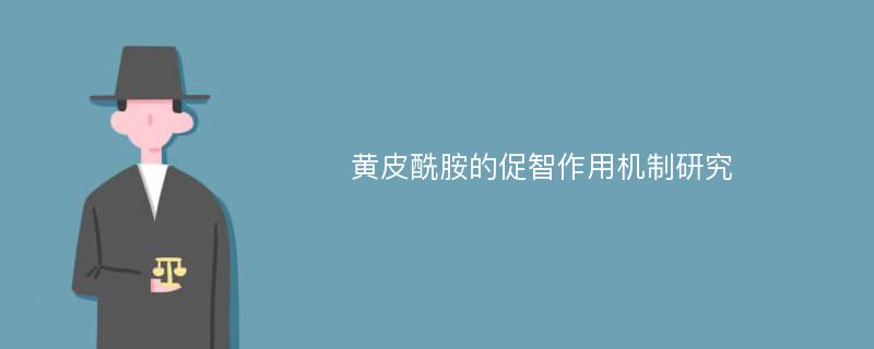 黄皮酰胺的促智作用机制研究