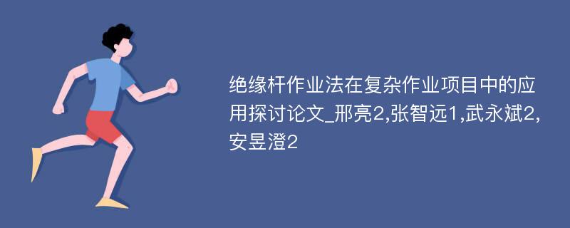 绝缘杆作业法在复杂作业项目中的应用探讨论文_邢亮2,张智远1,武永斌2,安昱澄2