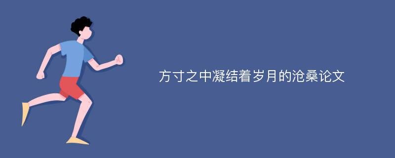 方寸之中凝结着岁月的沧桑论文