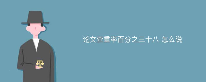 论文查重率百分之三十八 怎么说