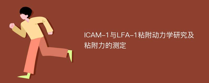 ICAM-1与LFA-1粘附动力学研究及粘附力的测定