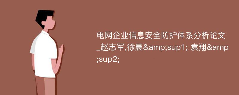 电网企业信息安全防护体系分析论文_赵志军,徐晨&sup1; 袁翔&sup2;