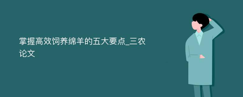 掌握高效饲养绵羊的五大要点_三农论文