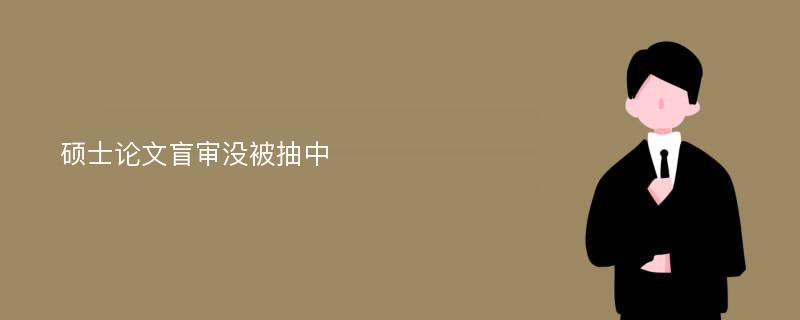 硕士论文盲审没被抽中