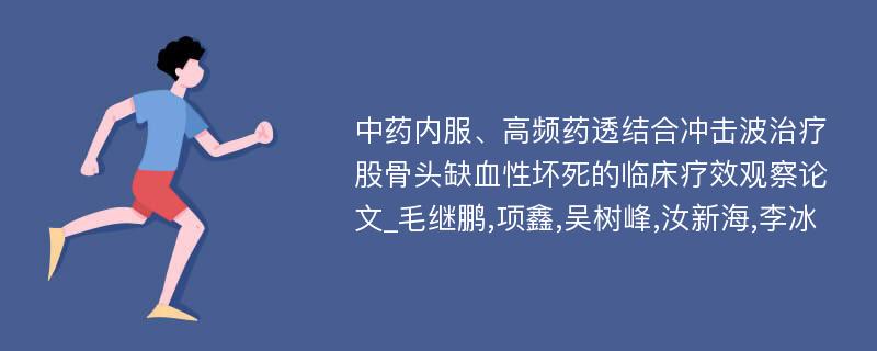 中药内服、高频药透结合冲击波治疗股骨头缺血性坏死的临床疗效观察论文_毛继鹏,项鑫,吴树峰,汝新海,李冰