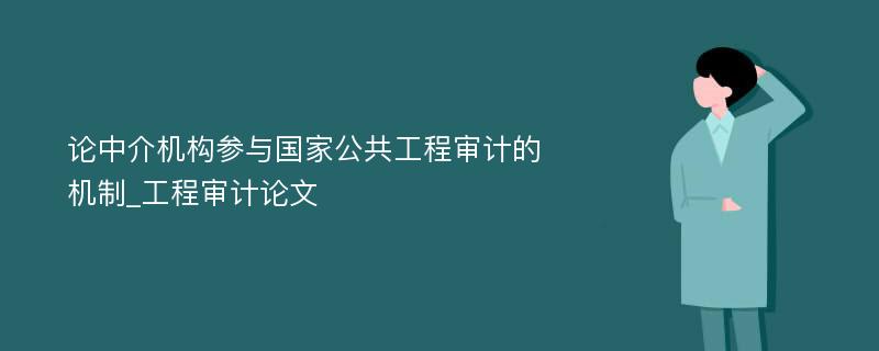 论中介机构参与国家公共工程审计的机制_工程审计论文