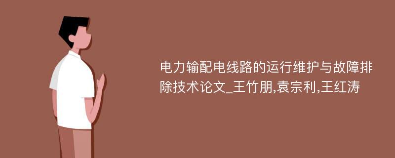 电力输配电线路的运行维护与故障排除技术论文_王竹朋,袁宗利,王红涛