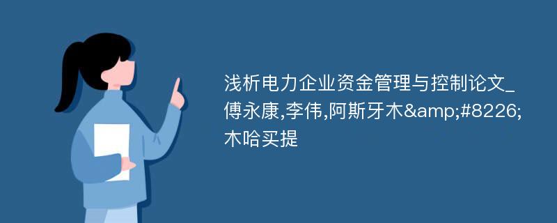 浅析电力企业资金管理与控制论文_傅永康,李伟,阿斯牙木&#8226;木哈买提