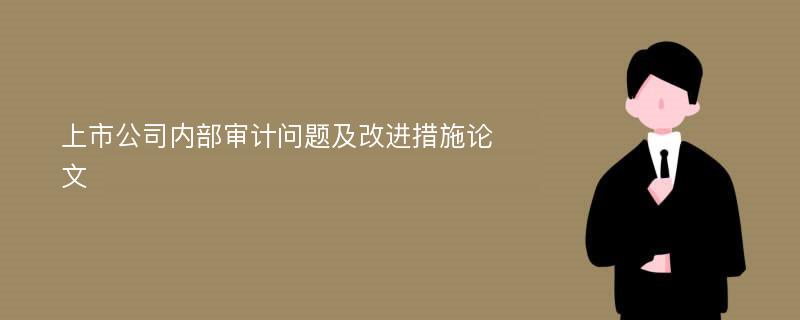 上市公司内部审计问题及改进措施论文