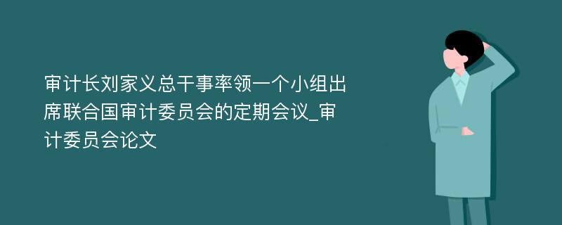 审计长刘家义总干事率领一个小组出席联合国审计委员会的定期会议_审计委员会论文